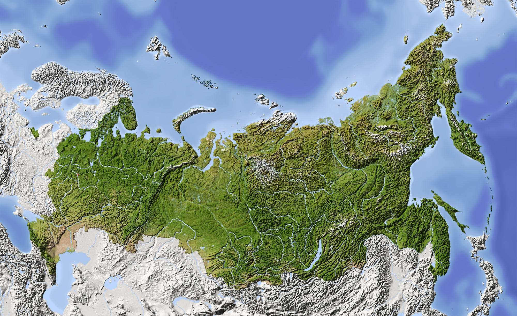 Russia Relief Map